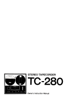 Sony TC-280 - Owners Manual 